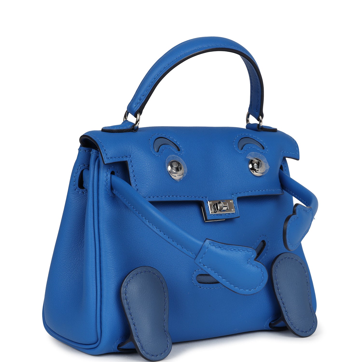 Hermes “Quelle Idolle” Kelly Doll Bleu Zellige and Bleu Agate Swift Palladium Hardware - Image 7
