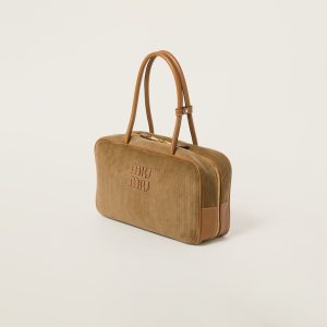 Beau corduroy top-handle bag