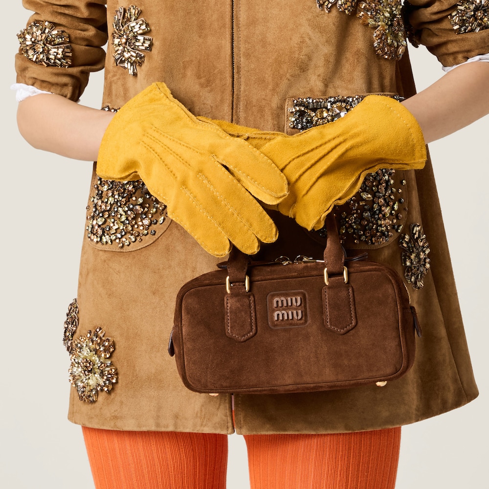 Arcadie padded suede top-handle bag - Image 4