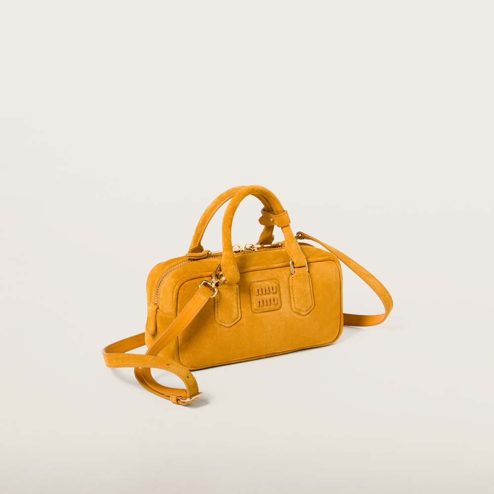 Arcadie padded suede top-handle bag - Image 4