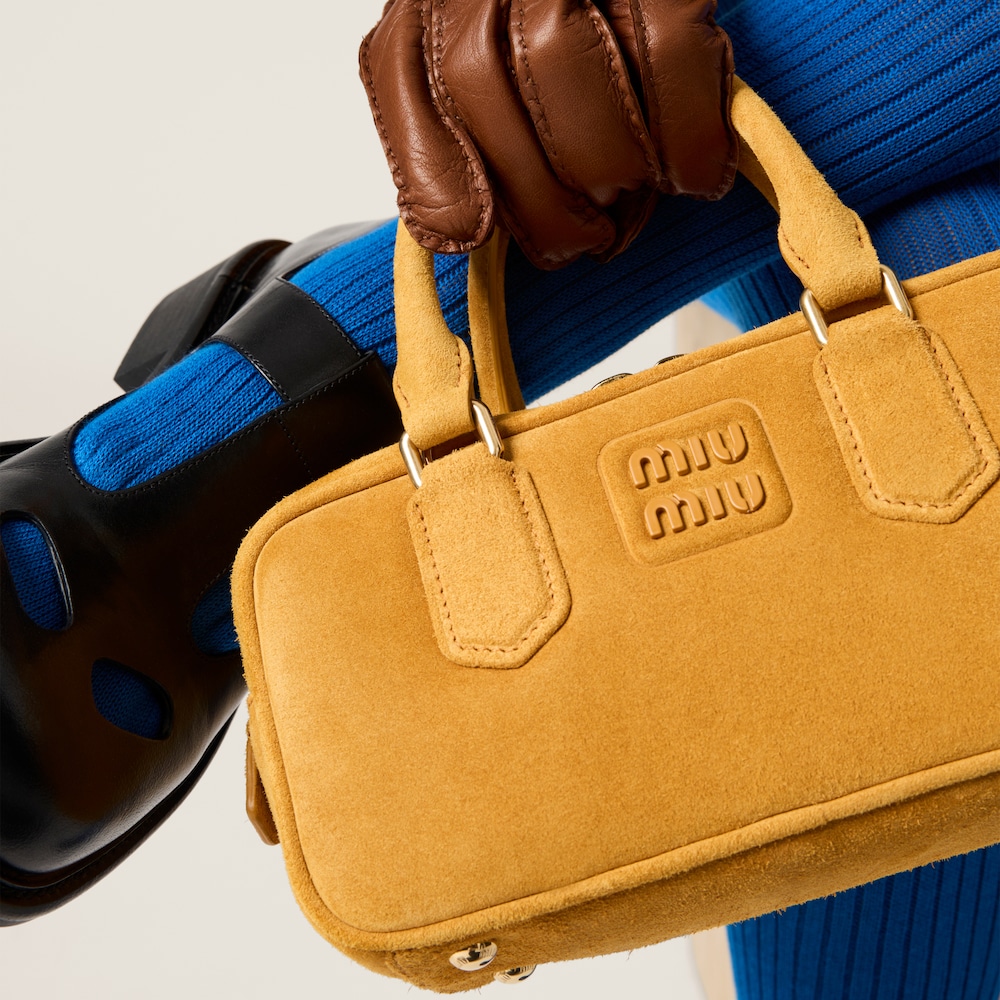 Arcadie padded suede top-handle bag - Image 2