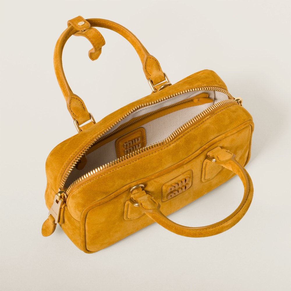 Arcadie padded suede top-handle bag - Image 5