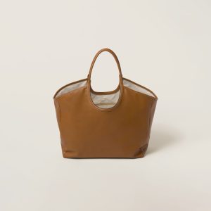 Leather tote bag