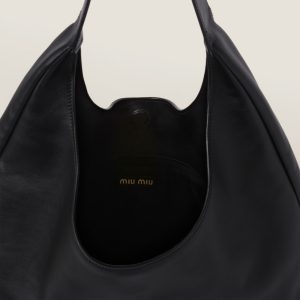 Nappa leather hobo bag