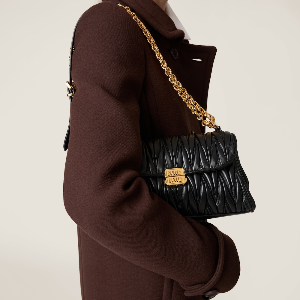 Matelassé nappa leather shoulder bag