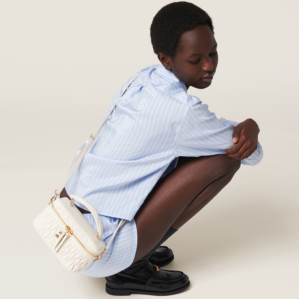 Matelassé nappa leather shoulder bag - Image 3