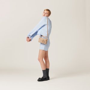 Matelassé nappa leather shoulder bag
