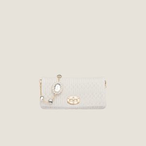 Miu Miu Iconic Crystal Cloqué Nappa leather bag