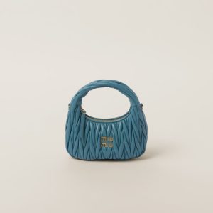 Wander matelassé nappa leather hobo bag