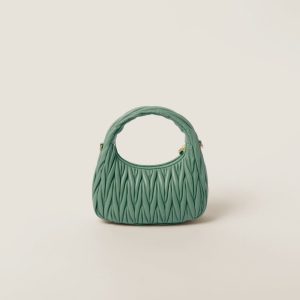 Wander matelassé nappa leather hobo bag