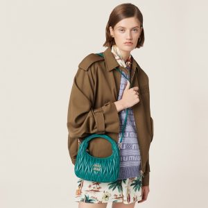 Wander matelassé nappa leather hobo bag