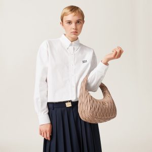 Large wander matelassé nappa leather hobo bag