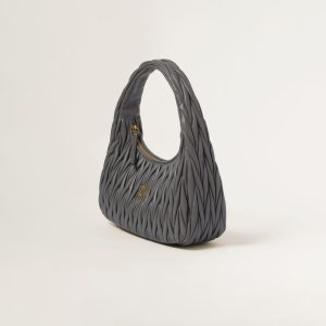 Large wander matelassé nappa leather hobo bag