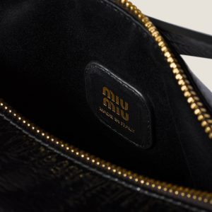 Naplak patent leather pouch