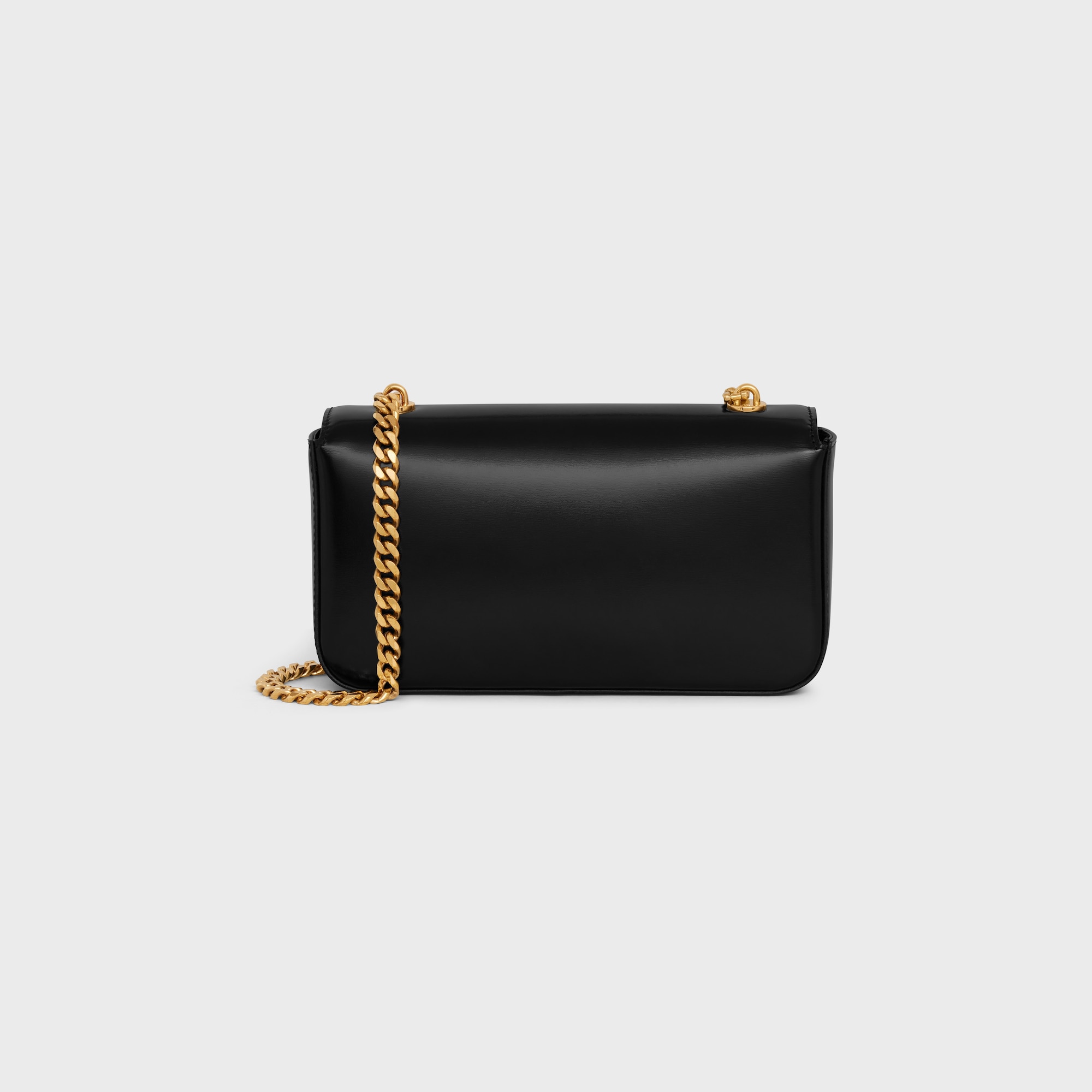 CHAIN SHOULDER BAG CLAUDE WITH STRASS CLOSURE IN SHINY CALFSKIN - Image 5