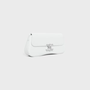 MEDIUM CELINE LOLA BAG IN SHINY CALFSKIN BLANC DE BLANC