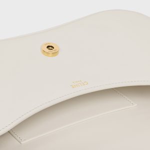 TEEN CELINE LOLA IN SHINY CALFSKIN WHITE COTTON