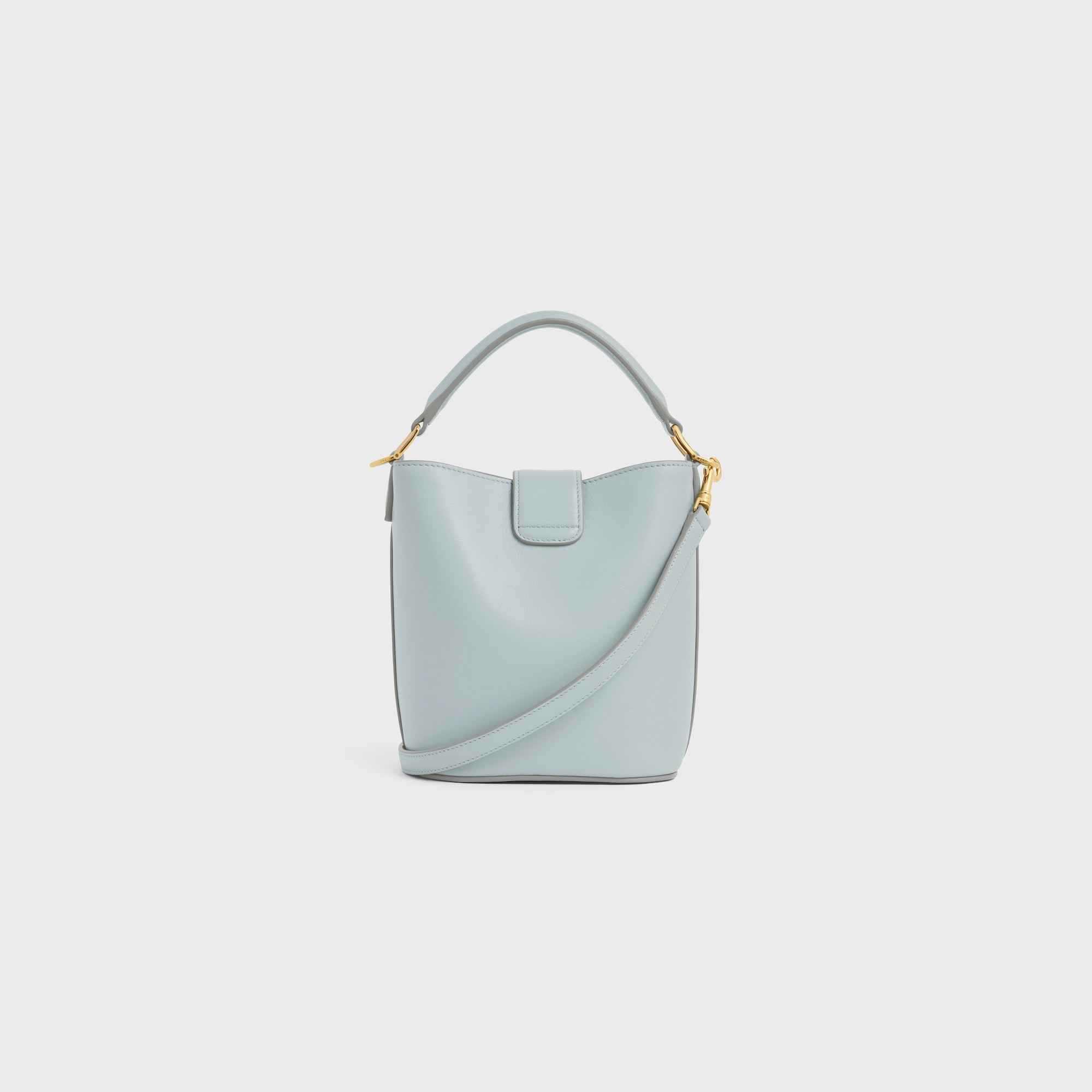 MINI BUCKET LOUISE IN SMOOTH CALFSKIN ICE BLUE - Image 4