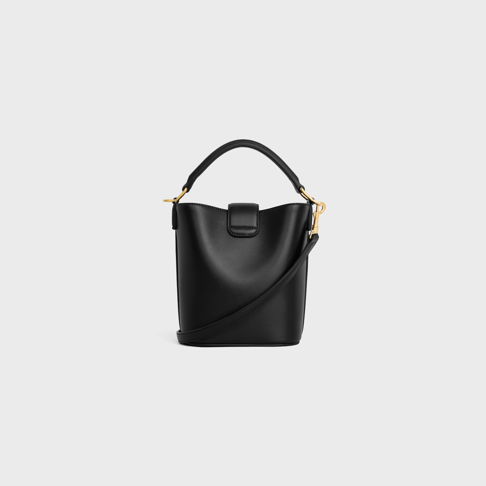 MINI BUCKET LOUISE IN SMOOTH CALFSKIN BLACK - Image 4