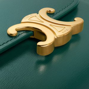 SMALL FLAP WALLER TRIOMPHE IN SHINY CALFSKIN AMAZONE