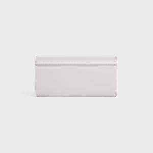 LARGE WALLET TRIOMPHE IN SHINY CALFSKIN CLOUDY GREY
