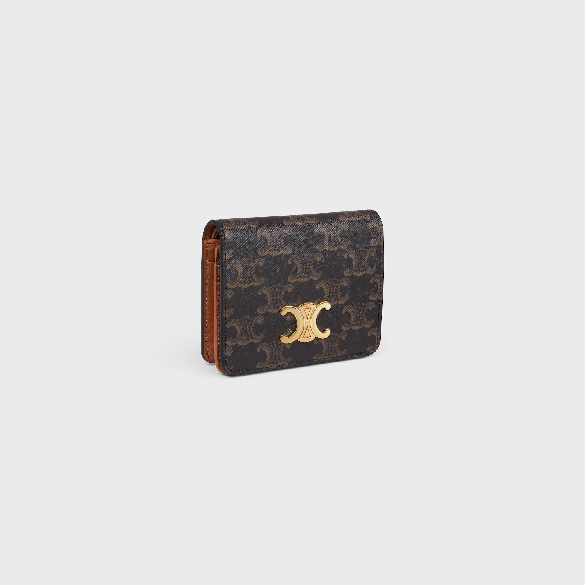 TRIOMPHE COMPACT WALLET IN TRIOMPHE CANVAS TAN - Image 4