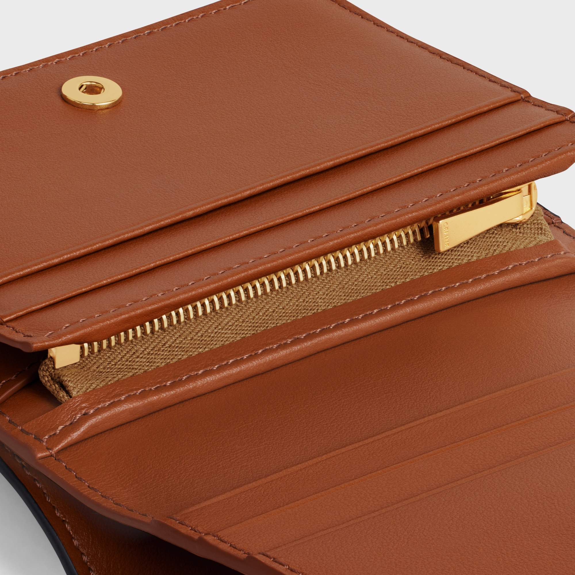 TRIOMPHE COMPACT WALLET IN TRIOMPHE CANVAS TAN - Image 2