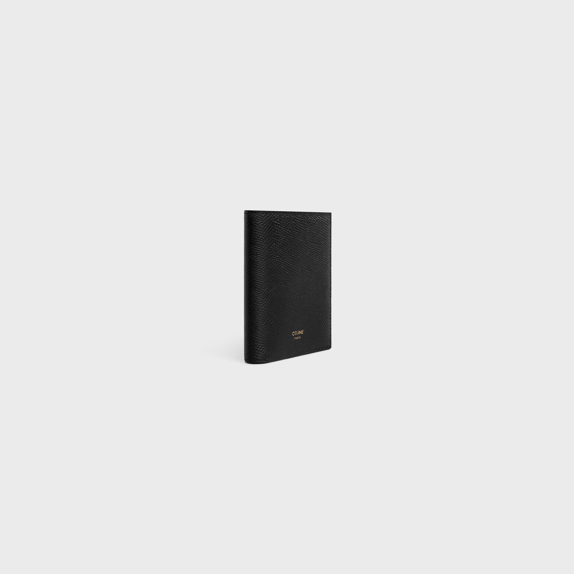 COMPACT WALLET TRIOMPHE CHARMS IN GRAINED CALFSKIN BLACK - Image 5
