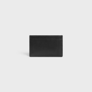 CARD HOLDER CUIR TRIOMPHE IN SHINY CALFSKIN BLACK