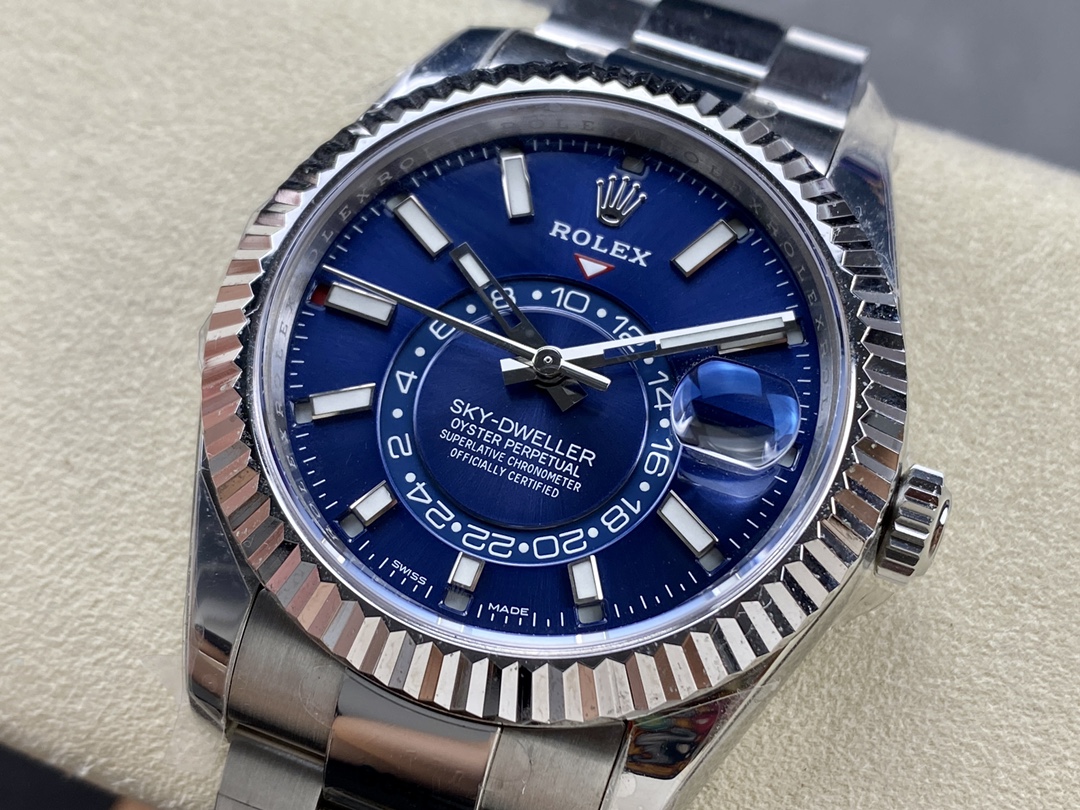 Rolex Sky-Dweller 42 m336934 0005 Stainless Steel Blue Dial Replica Watch - Image 5