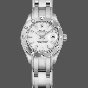 Rolex Masterpiece Pearlmaster 80319 White Dial 29MM Lady Replica Watch
