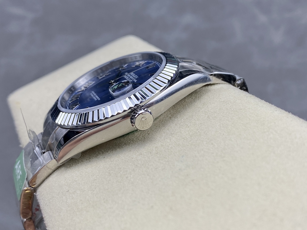 Rolex Datejust 126334 0025 Fluted Bezel Blue Roman Numeral Dial 41MM Mens Replica Watch - Image 8