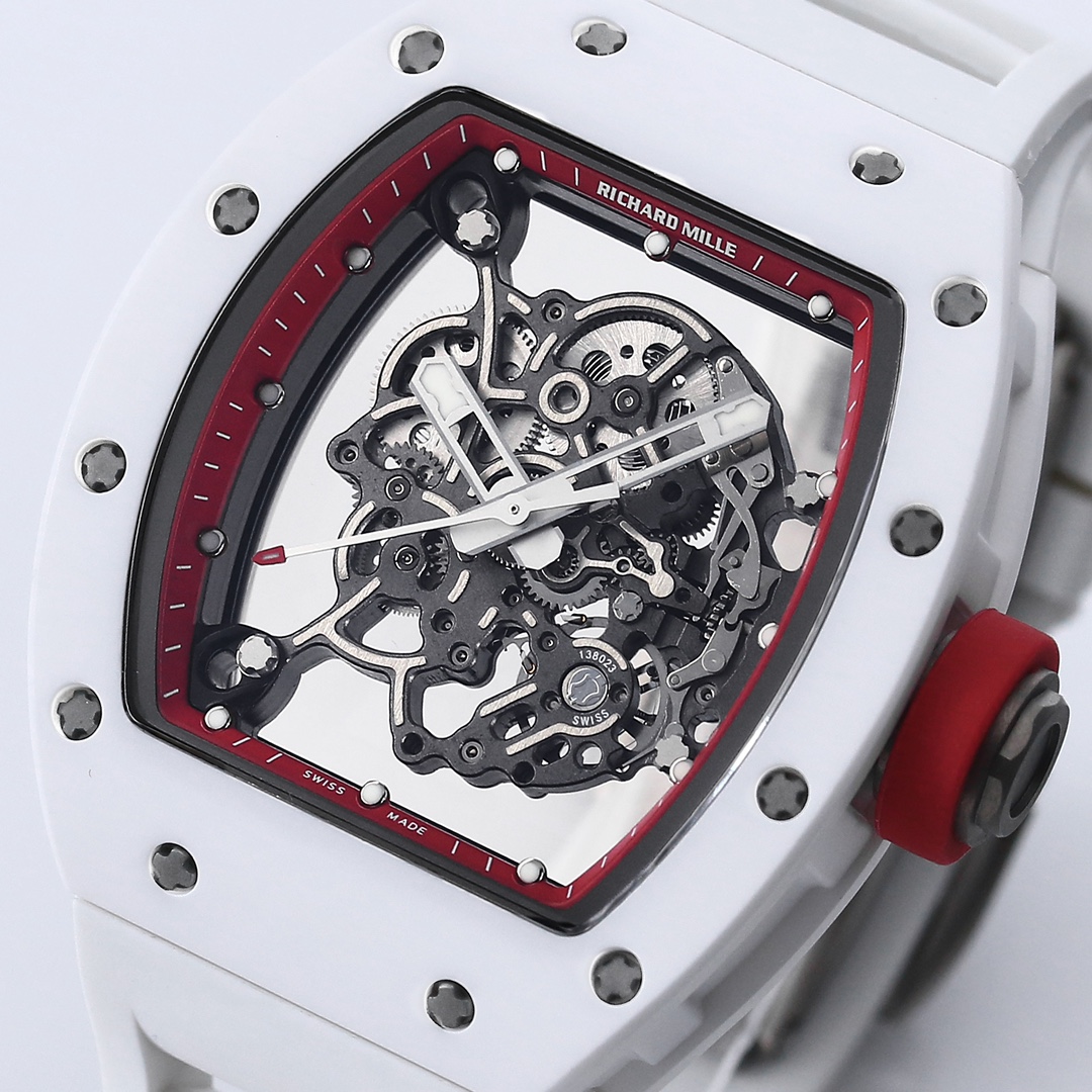 Richard Miller RM 055 RMUL2 NTPT Carbon Fiber White Case Red Mark - Image 3