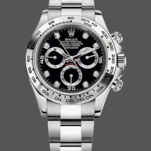 Rolex Cosmograph Daytona 116509 Black Dial White Gold 40MM Mens Replica Watch