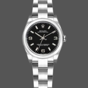 Rolex Oyster Perpetual 176234 Fluted Bezel Black Arabic Dial 26MM Lady Replica Watch