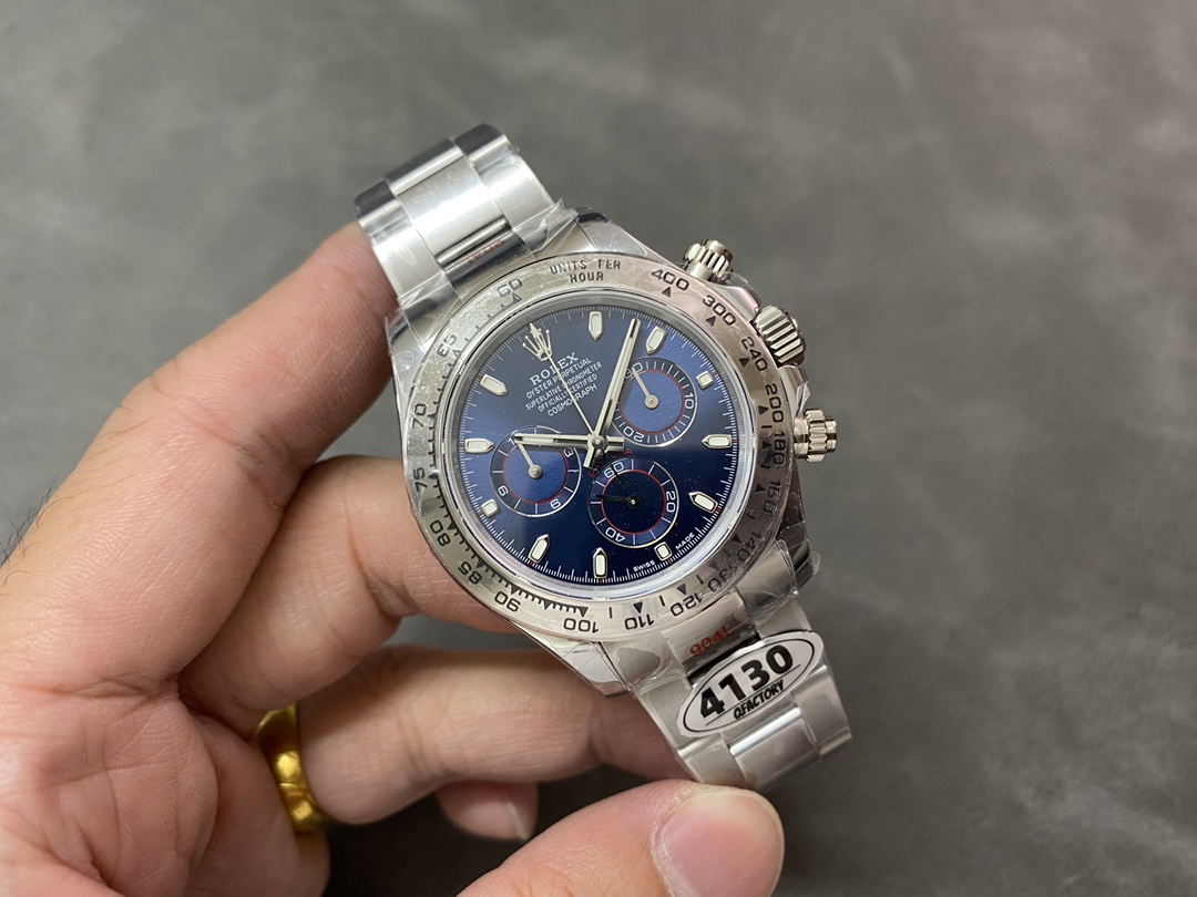 Rolex Cosmograph Daytona 116509 Blue Index Dial 40MM Mens Replica Watch - Image 6