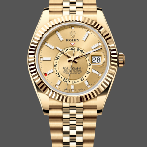Rolex Sky-Dweller m336938-0004 Yellow Gold Champagne Dial 42mm Mens Replica Watch