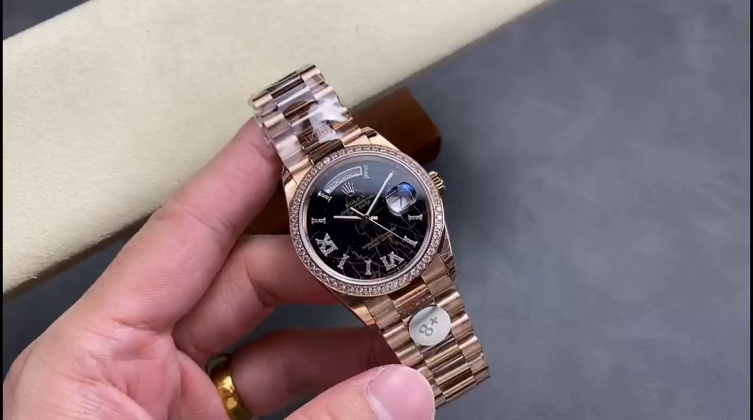 Rolex Day-Date 128345RBR Eisenkiesel dial Everose Gold 36MM Unisex Replica Watch - Image 2