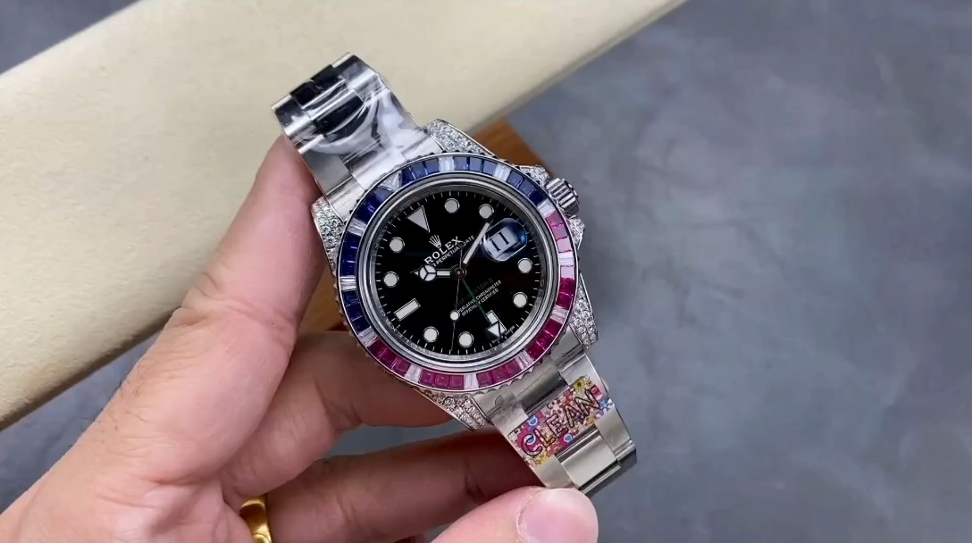 Rolex GMT Master II 126710BLRO Black Dial Diamond Case 40MM Men's Watch - Image 2