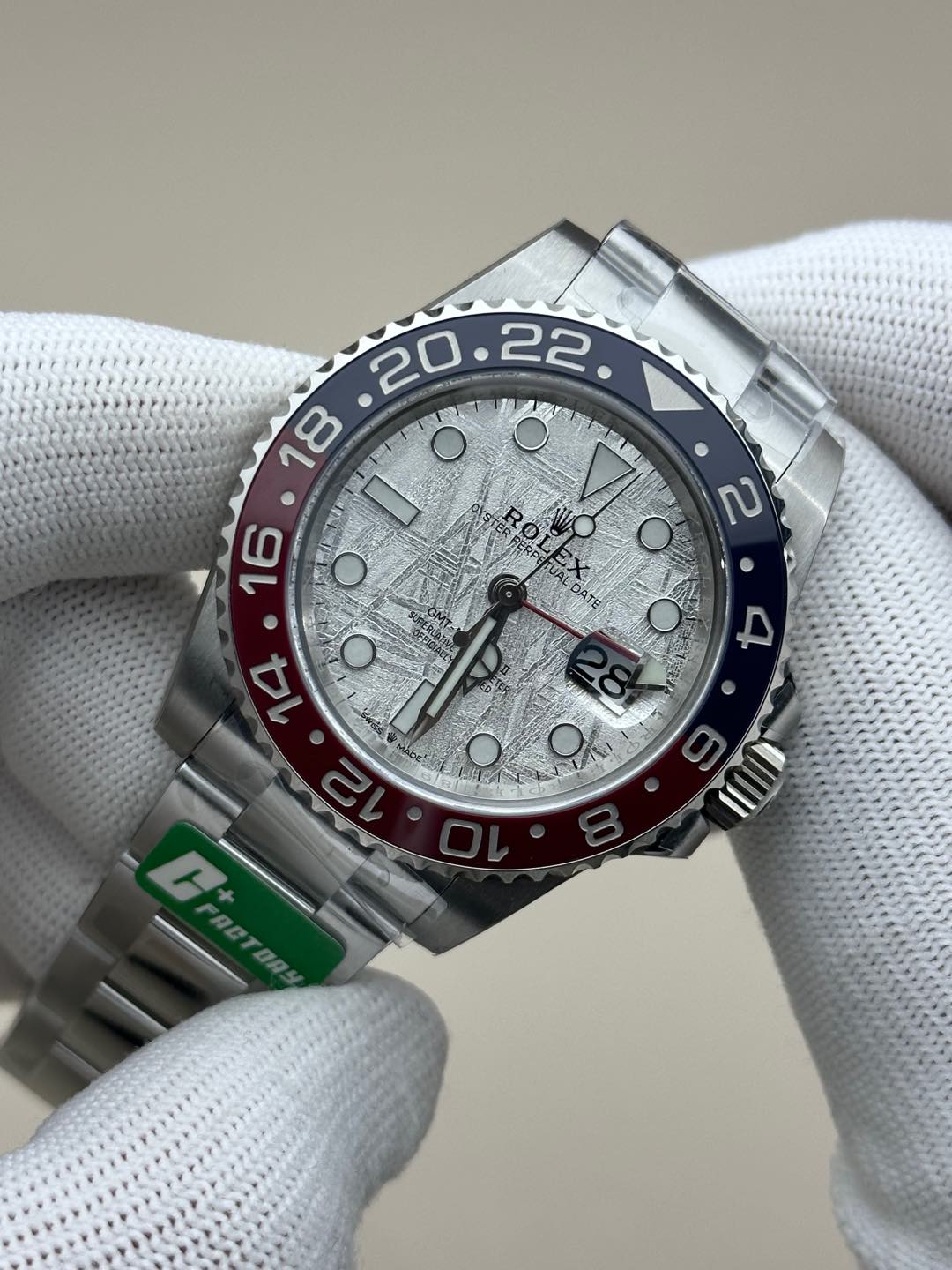 Rolex GMT-Master II 126719 0002 White Gold Meteorite Grey Dial 40mm Mens Replica Watch - Image 15