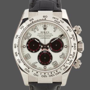 Rolex Daytona 116519 White Dial Black Eyes 40mm Mens Replica Watch