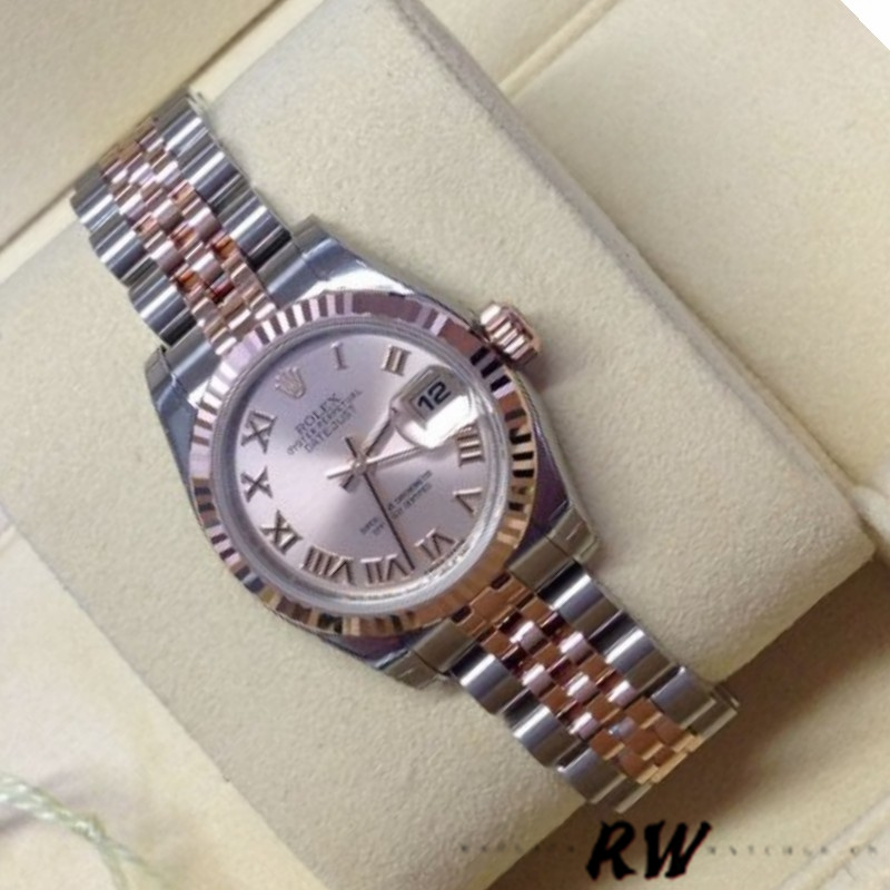 Rolex Datejust 179171 Pink Roman Numeral Dial Fluted Bezel 26MM Lady Replica Watch - Image 3