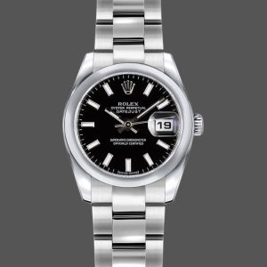 Rolex Datejust 179160 Domed Bezel Black Index Dial 26MM Lady Replica Watch