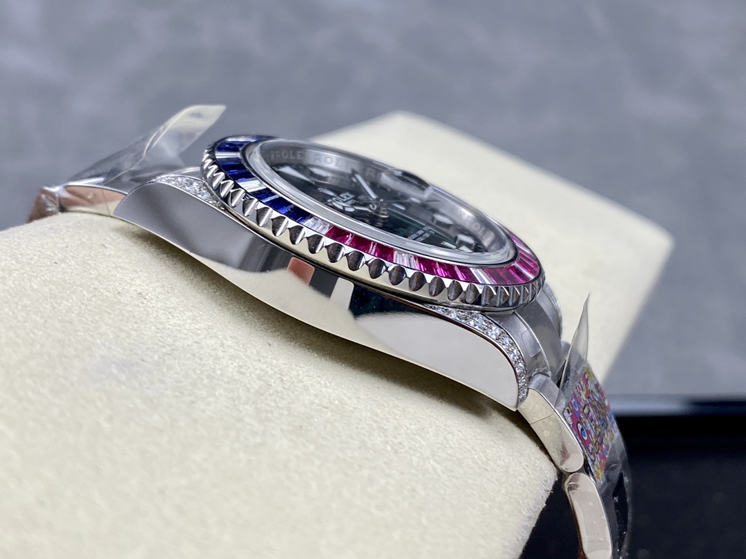 Rolex GMT Master II 126710BLRO Black Dial Diamond Case 40MM Men's Watch - Image 6