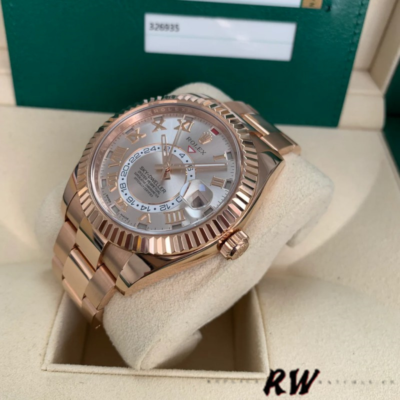 Rolex Sky-Dweller 326935 Sundust Roman Numeral Dial 42mm Mens Replica Watch - Image 2