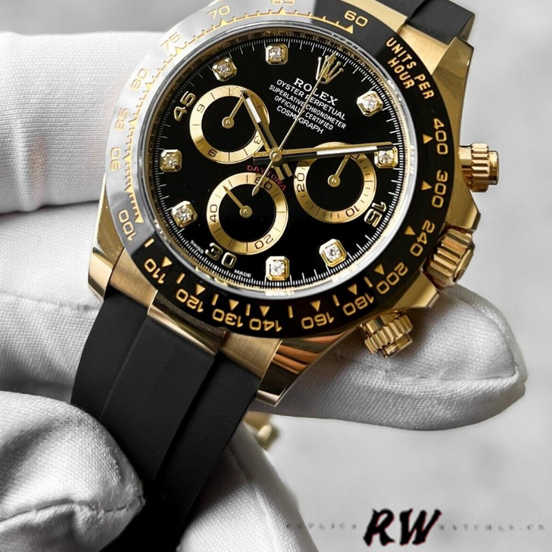 Rolex Daytona 116518LN Black Diamond Dial 40mm Mens Replica Watch - Image 2