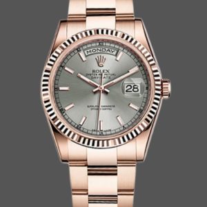 Rolex Day-Date 118235 Rhodium Grey Dial 36mm Unisex Replica Watch