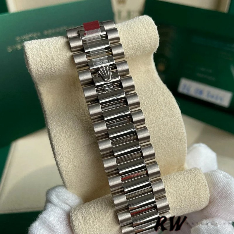 Rolex Day-Date 228239 White Roman Dial Fluted Bezel 40mm Mens Replica Watch - Image 14