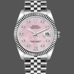 Rolex Datejust 116234 Pink MOP Diamonds Dial 36mm Lady Replica Watch