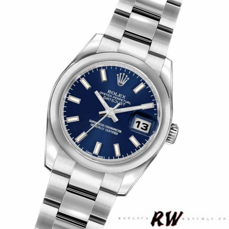 Rolex Datejust 179160 Blue Index Dial Domed Bezel 26MM Lady Replica Watch - Image 2